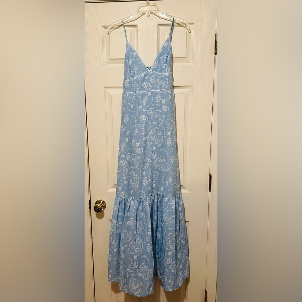 Blue Floral Maxi Dress